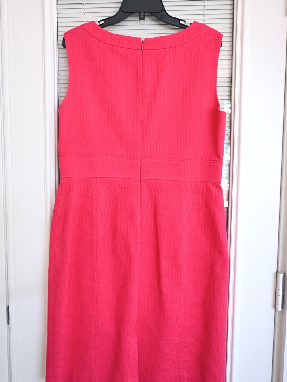 Tahari Hot Pink Midi Sheath Dress with Gold Buckle - Picture 2 of 3